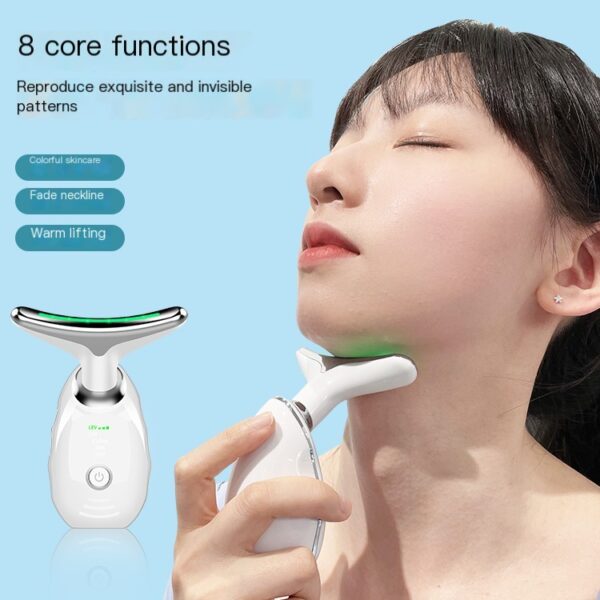 Neck Face Beauty Device, Skin Care Facial Massager, 3 In 1 Portable Face Massager For Skin Care, Face Sculpting Tool, Vibration, Thermal, Microcurrent - Image 3